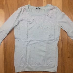 Express Mint Rhinestone Sweater Women's M